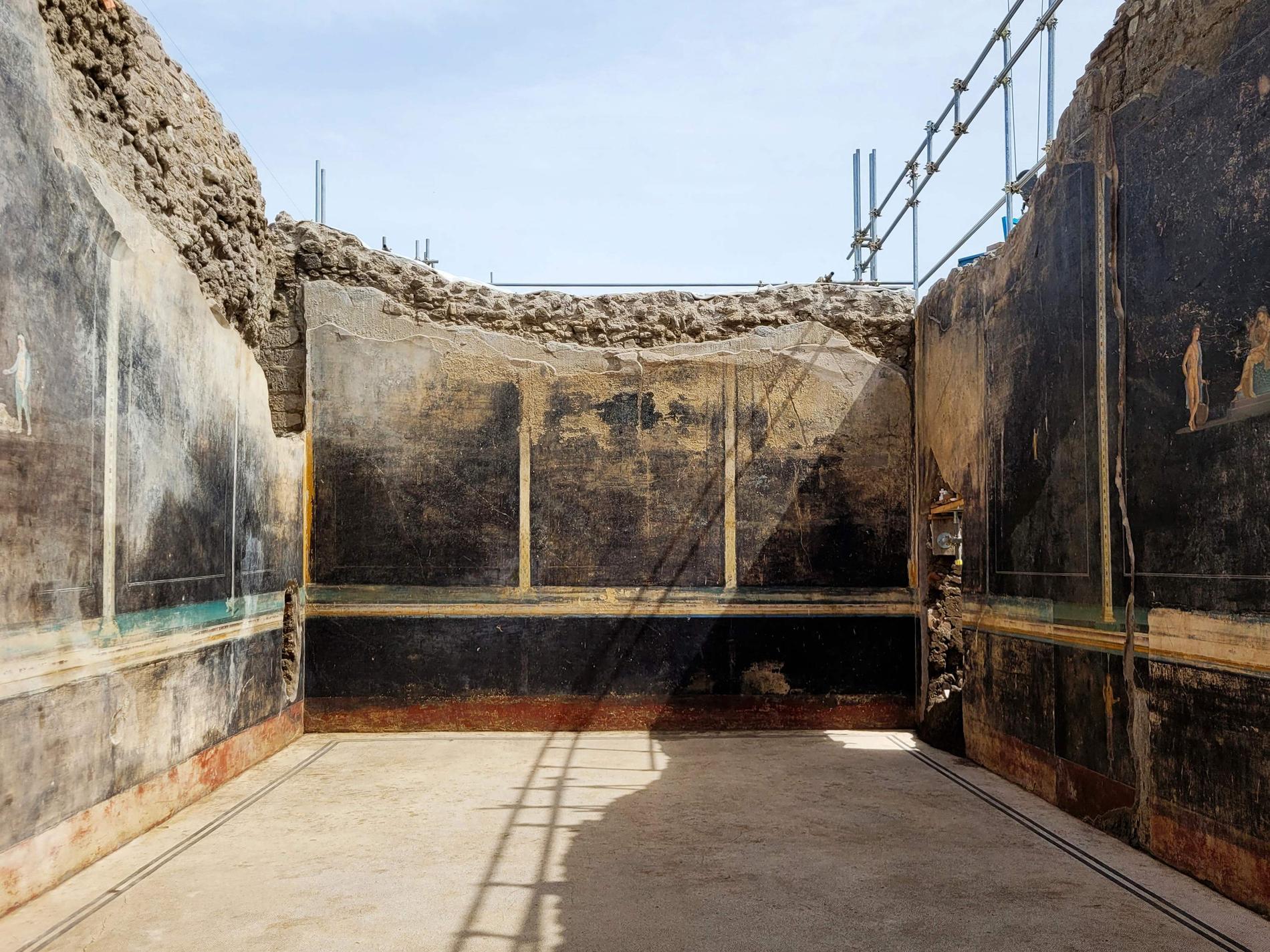 Magnifik bankettsal upptäckt i Pompeji