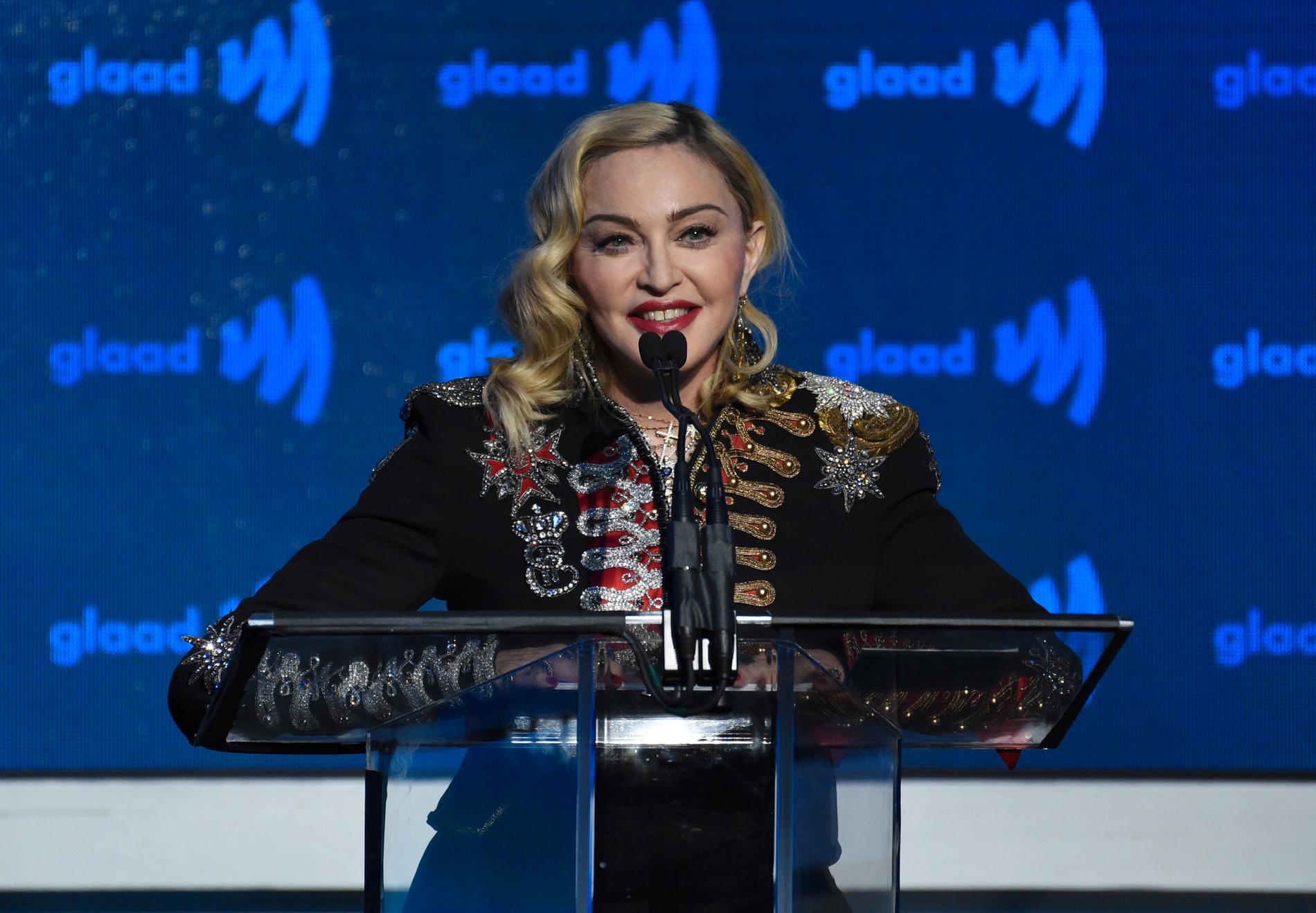 Madonna har ställt in en konsert på grund av en knäskada. Arkivbild.