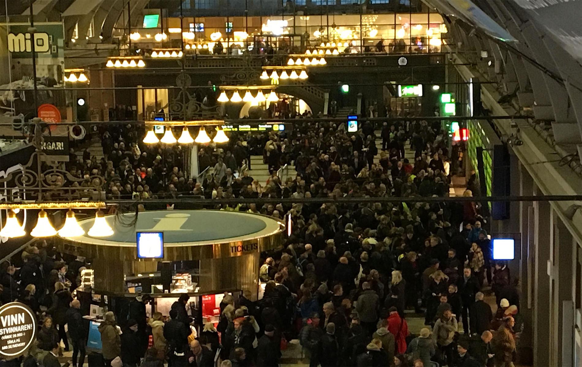 Stockholms centralstation på torsdagseftermiddagen.