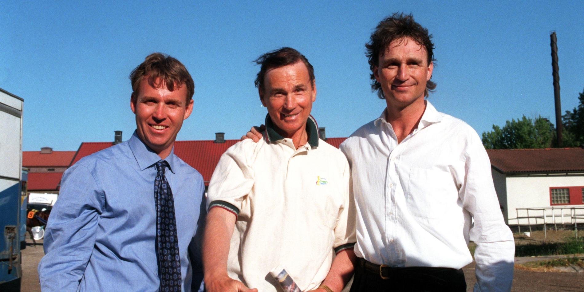 Jimmy, Bo William och Johnny under Elitlopphelgen 1999 på Solvalla. 