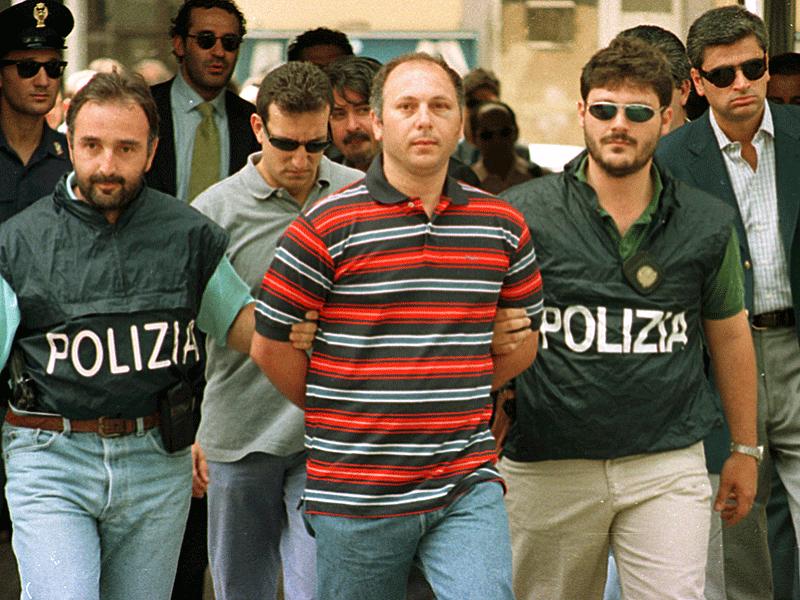 Gaspare Spatuzza, när han greps i Palermo på Sicilien för 12 år sedan.