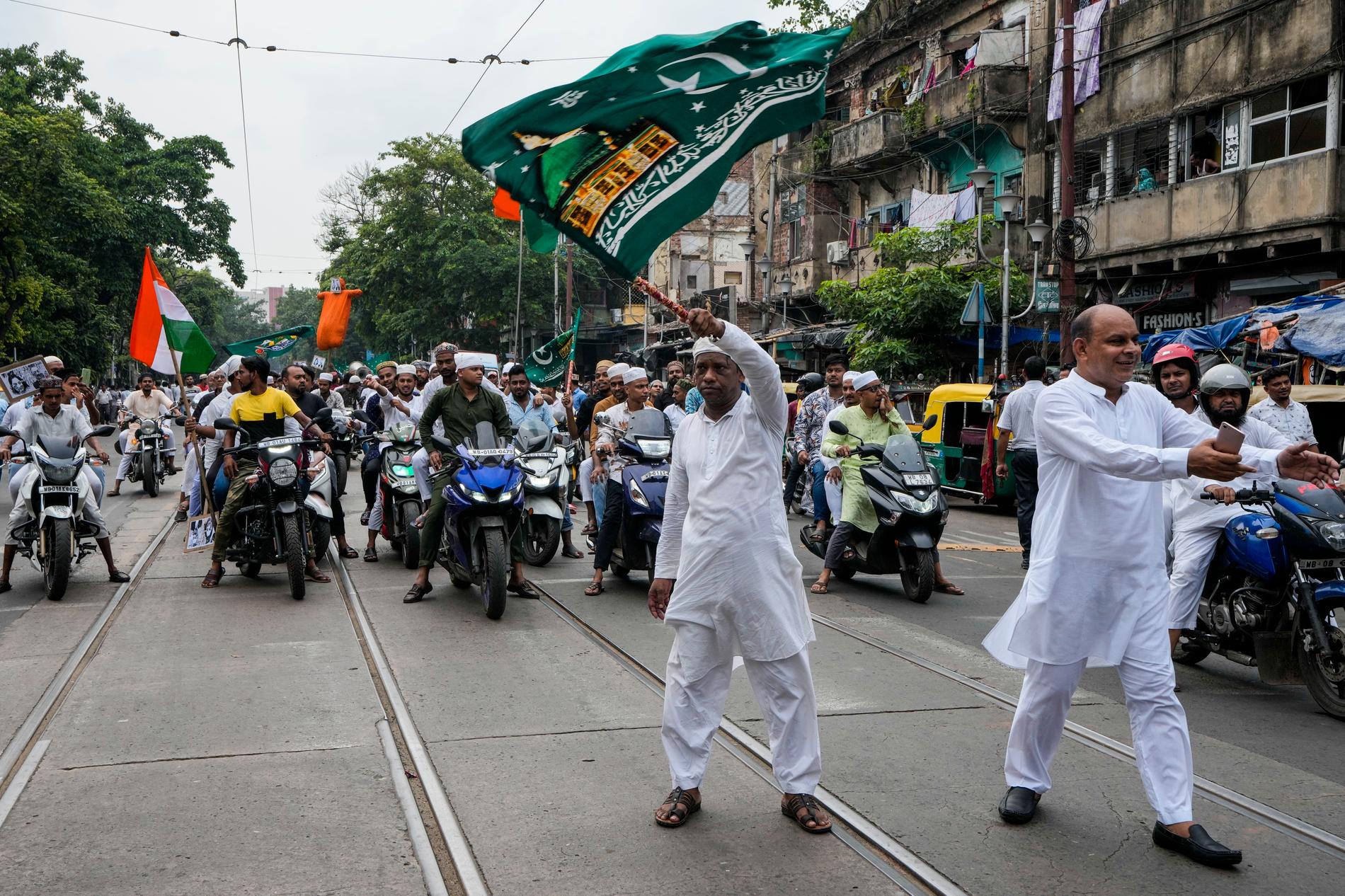Protester hölls också runt om i Indien efter fredagsbönen, bland annat i Calcutta.