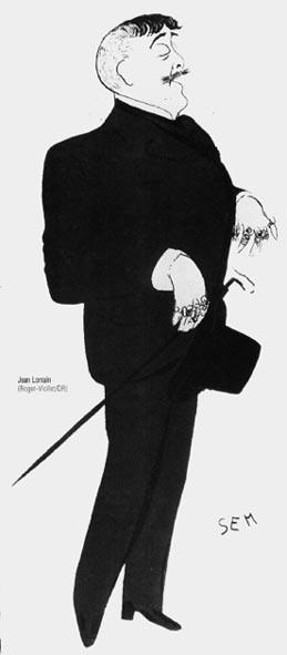 Författaren och dandyn Jean ­Lorrain, karikerad av Sem (Georges Goursat, 1863–1934).
