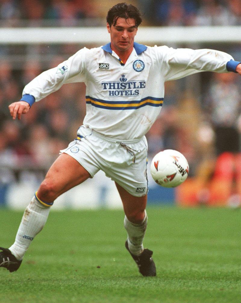 Speed i Leeds, där han spelade med Tomas Brolin, 1995.