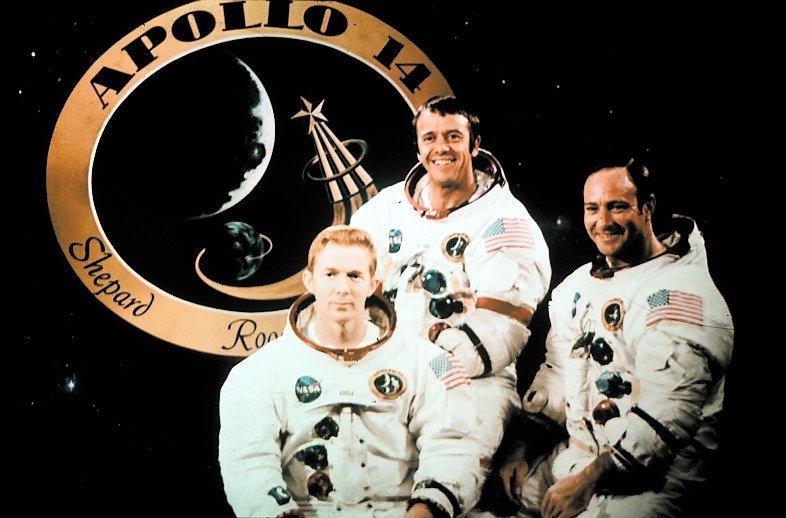 Mitchell och övriga besättningen på Apollo 14.