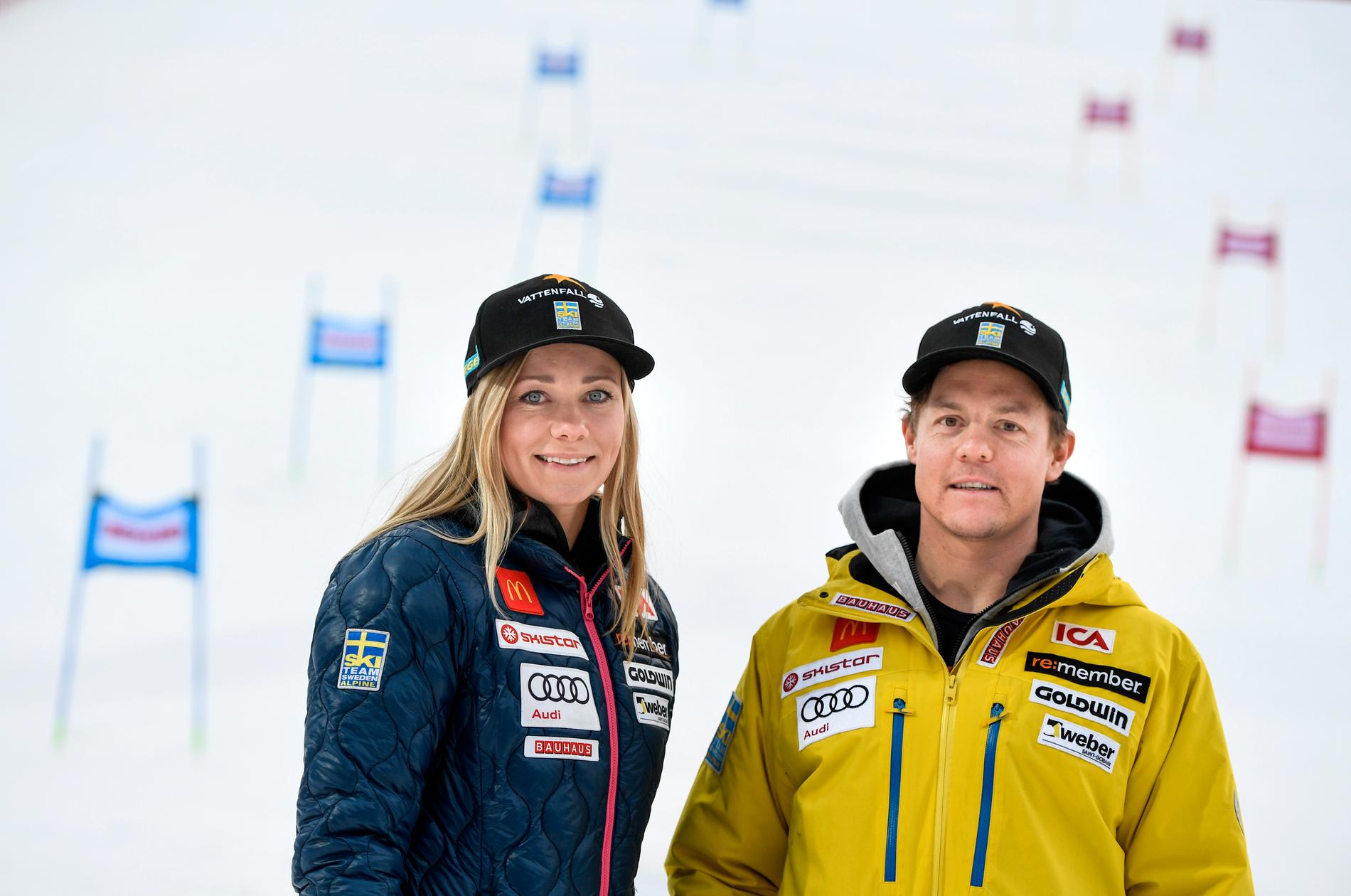 De gör succé i alpina VM 2017? Frida Hansdotter och Mattias Hargin hoppas.