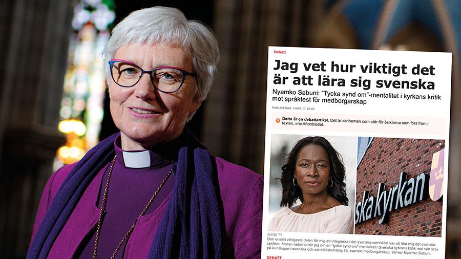 Svenska kyrkans svar om språkkrav handlar inte om att ”tycka synd om”. Vi förespråkar en bredare syn på språkinlärning och människors integration än det liggande förslaget. Replik från Antje Jackelén.