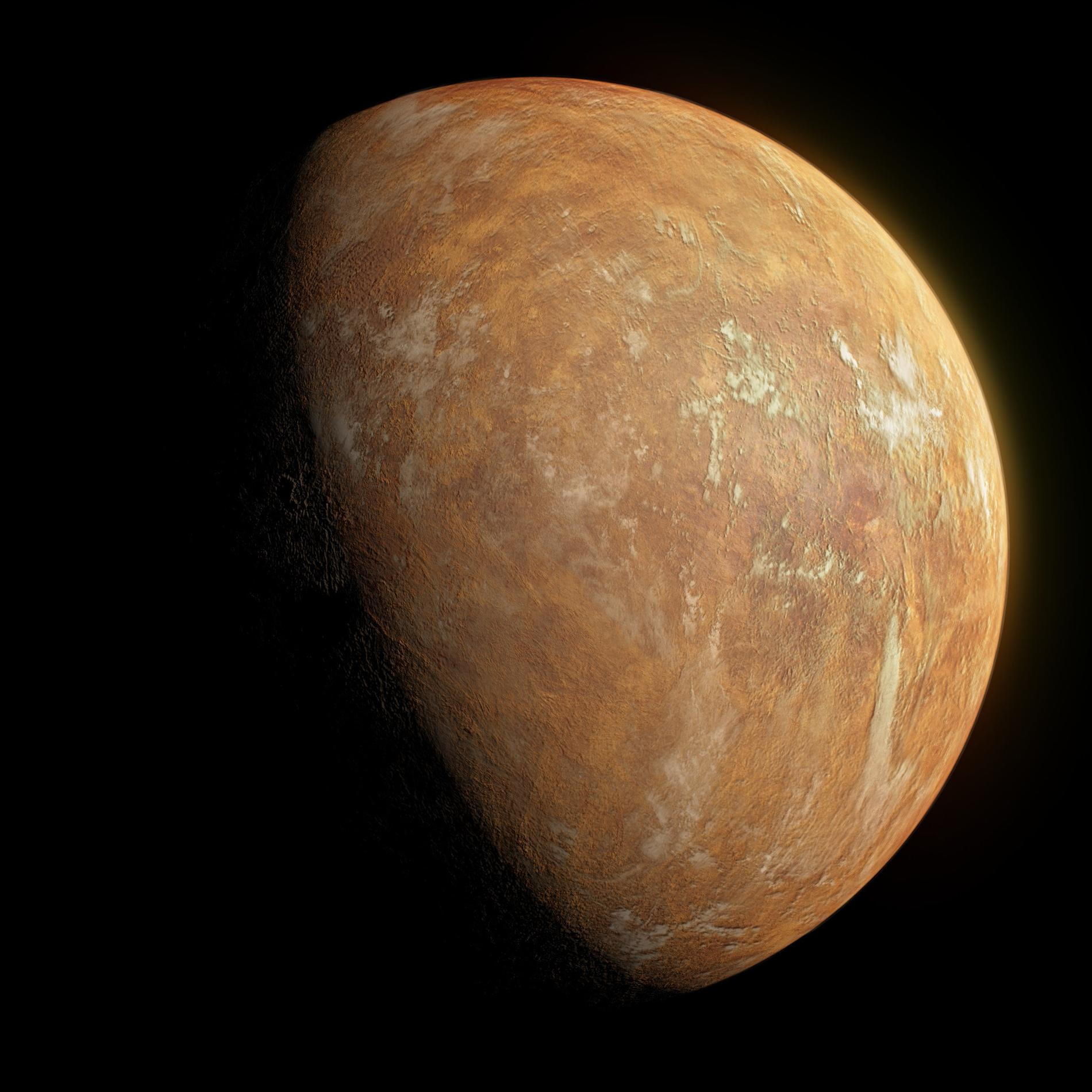 En illustration av hur planeten som snurrar kring Barnards stjärna kan tänkas se ut.