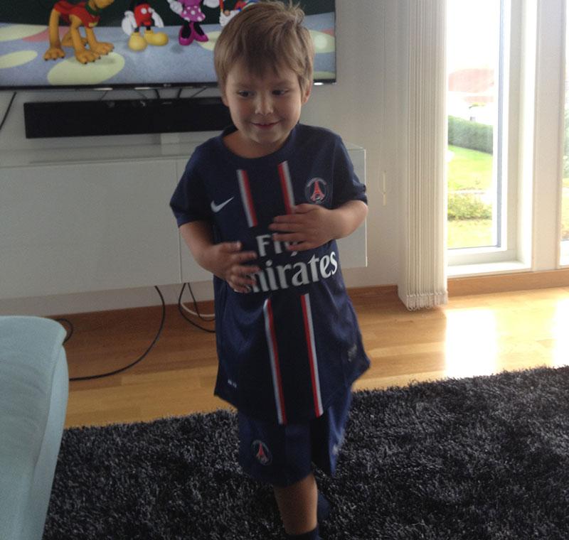 Kim Anderssons son Milo Werner Zlatan på treårsdagen 22 oktober 2012.