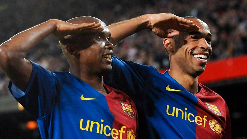 Vi saluterar Samuel Etoó, Thierry Henry och resten av Barcelona.