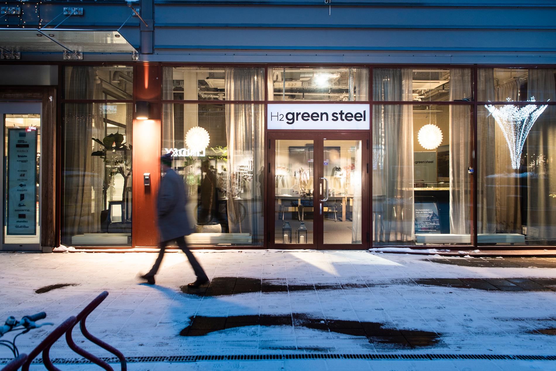 Mitt på gågatan i centrala Boden har H2 Green Steel ett informationskontor.