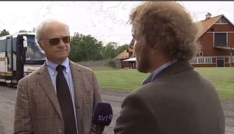 Monark i Blåsväder. I förra veckan svor kungen åt en SVT-reporter under en intervju om hur Stenhammar slott finansierats.
