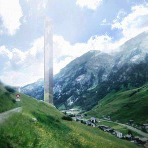 Alplandskapet ska avspeglas i det 381 meter höga tornet.