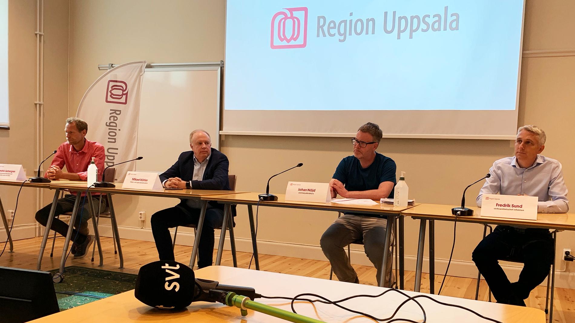 Region Uppsalas presskonferens.
