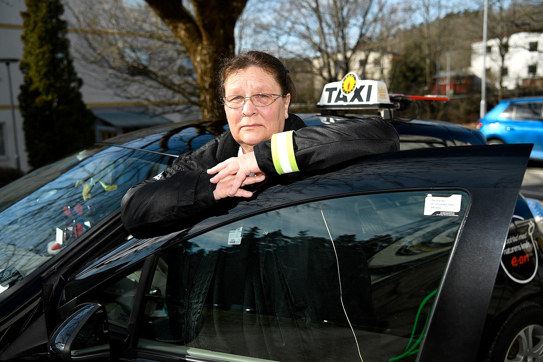 ”Taxibranschen bara dök, det är helt fruktansvärt”, säger Marianne Klarberg.