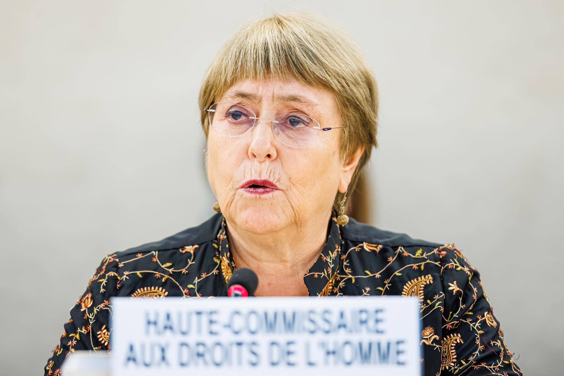 Michelle Bachelet lämnar posten som FN:s människorättschef. Arkivbild.