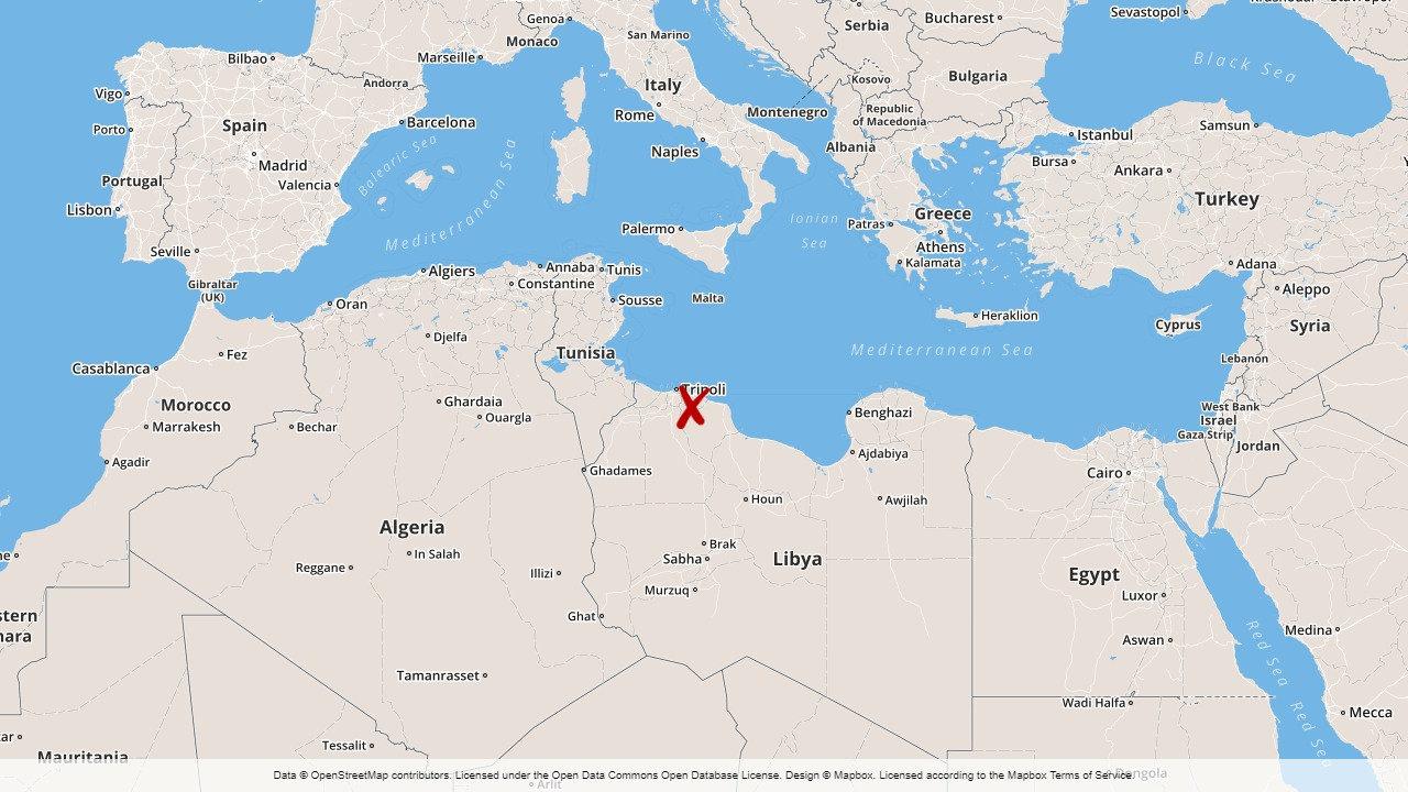 Olyckan inträffade utanför kuststaden al-Khums, öster om huvudstaden Tripoli.