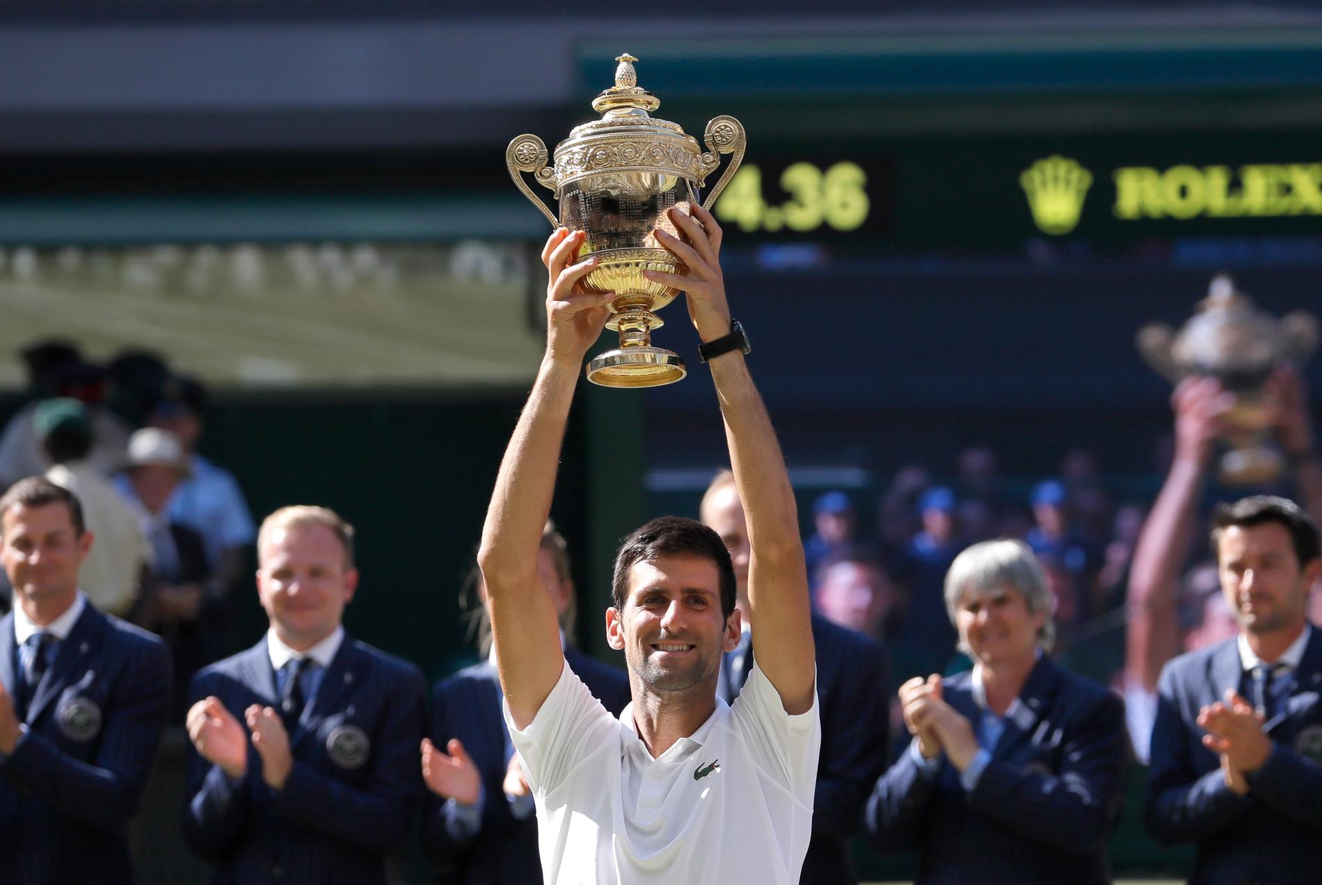Novak Djokovic vann den senaste finalen i Wimbledon.