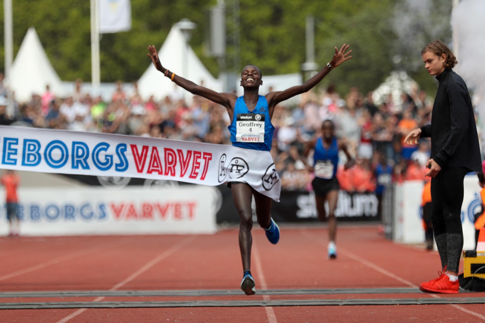 Geoffrey Yegon, Kenya, vann årets Göteborgsvarv på tiden 1:00:19.