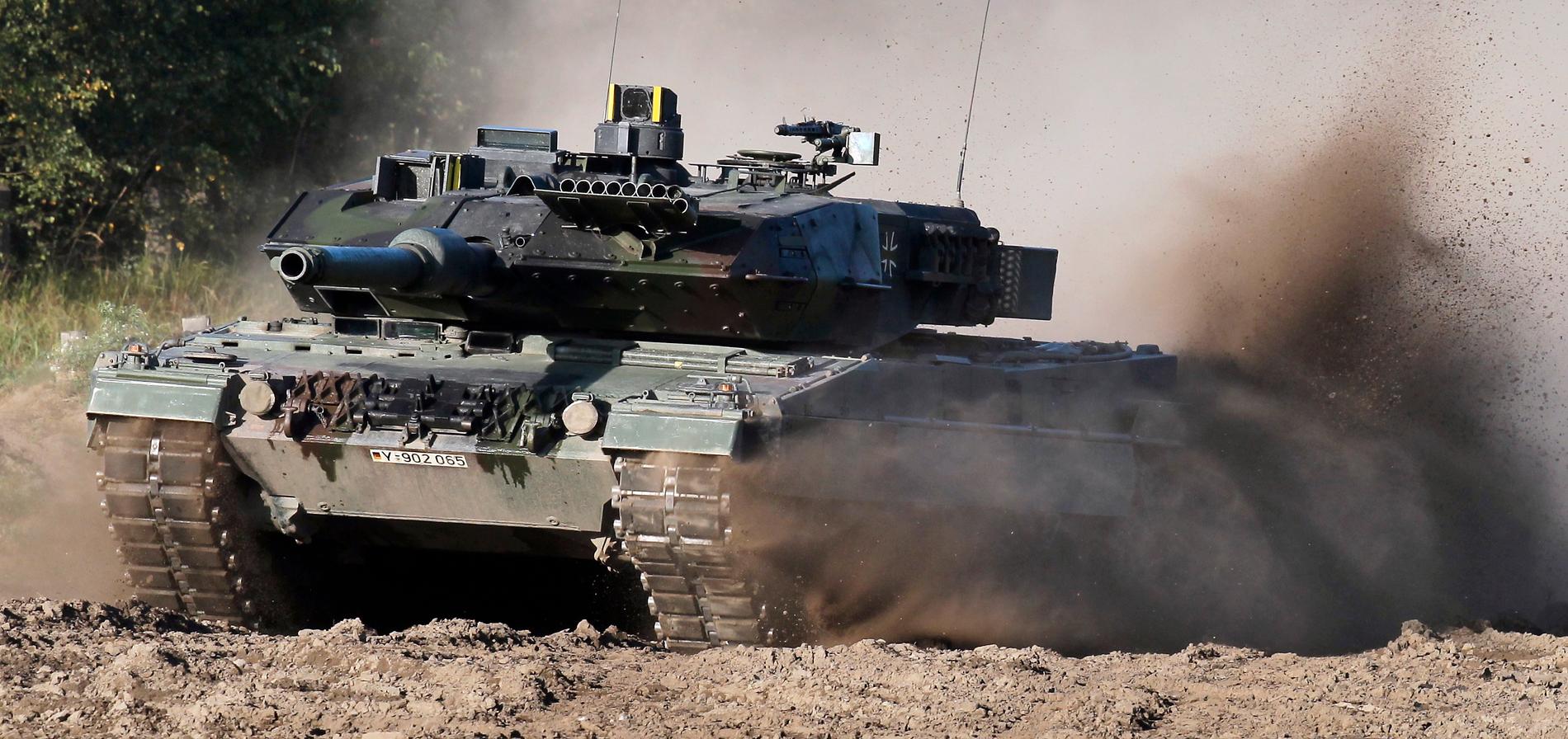 Ukraina har efterfrågat tyska stridsvagnar av typen Leopard 2 men hittills har man fått nej. Arkivbild.