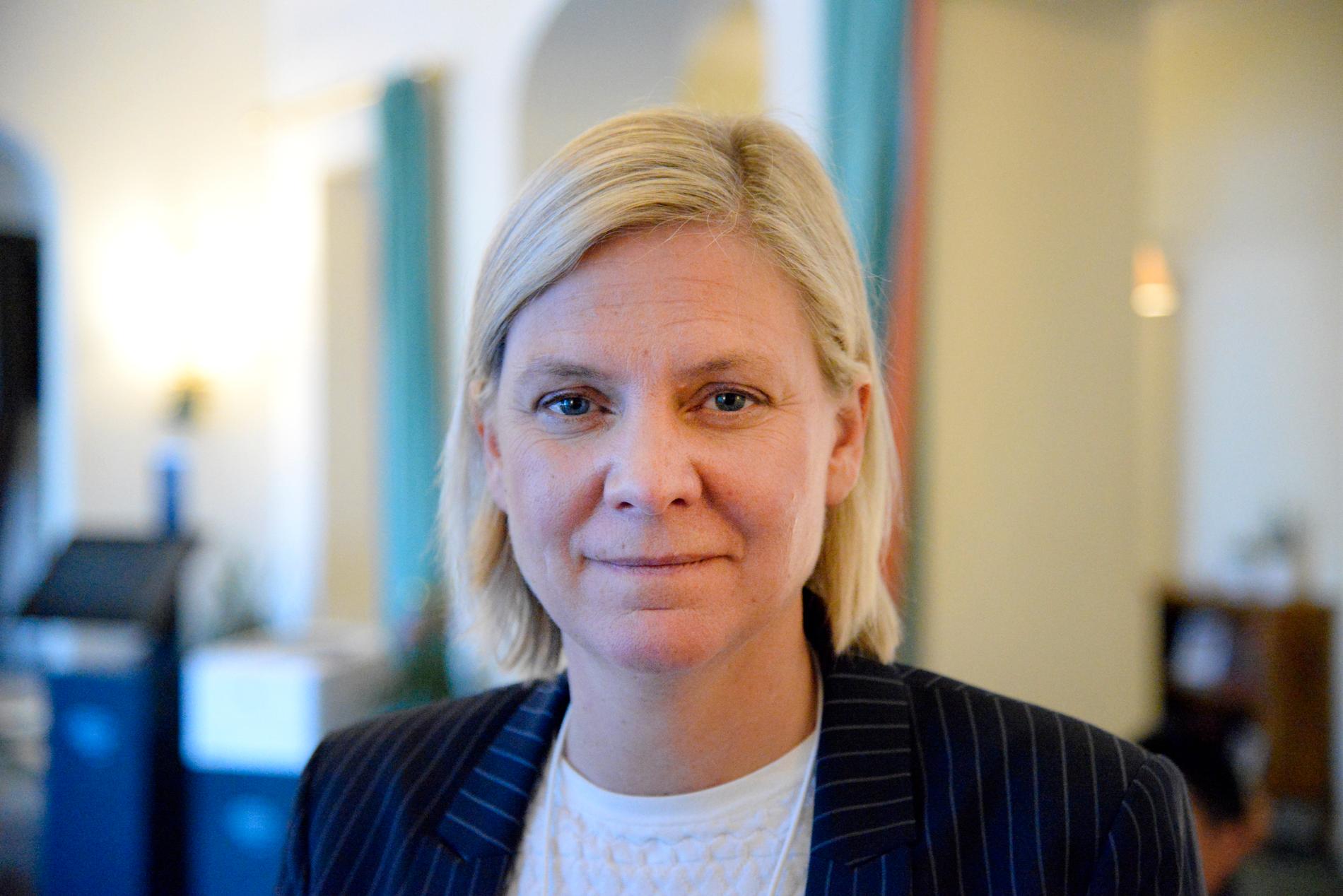 Finansminister Magdalena Andersson (S) är nära att kräva omförhandling av Sveriges skatteavtal med Portugal för att stoppa skattebefriade utbetalningar av privata tjänstepensioner till utflyttade svenskar. Arkivbild.