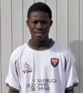 En 18-årig Kingsley Sarfo i första svenska klubben Rosengård.