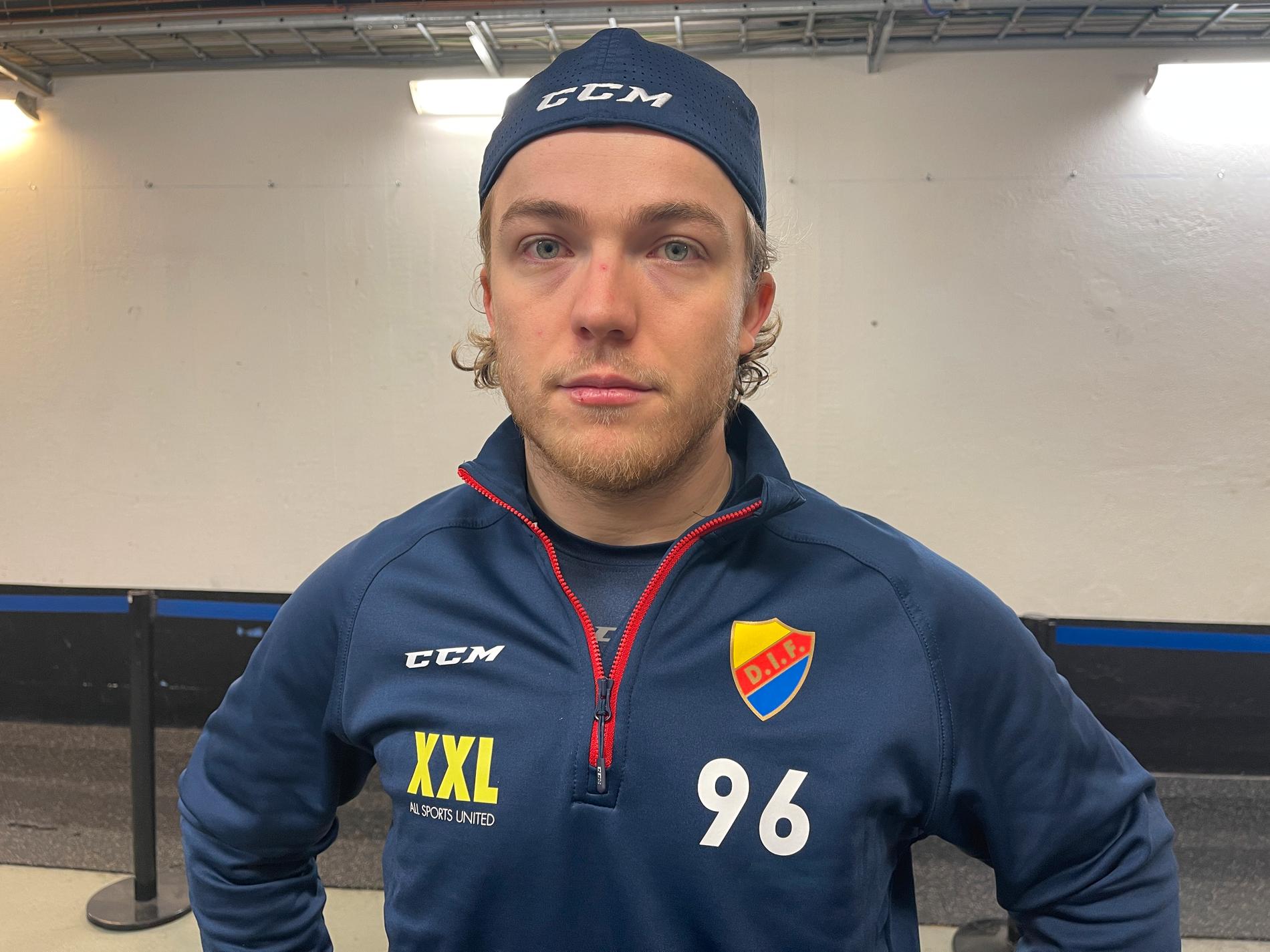 Emil Berglund efter debuten i Djurgården.