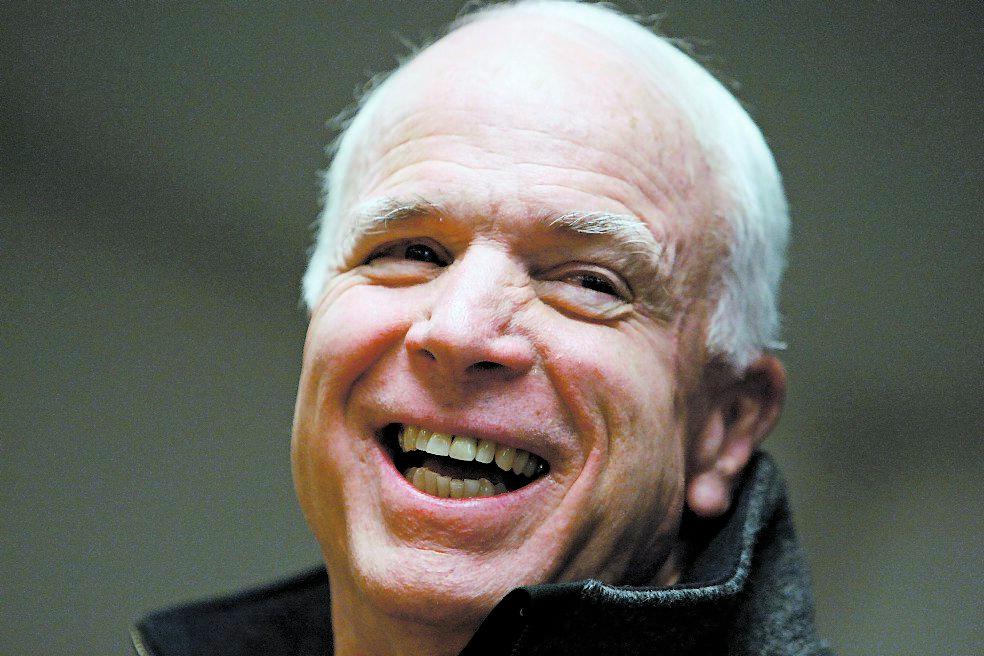 John McCain fick ett överraskande övertag på den republikanska sidan.