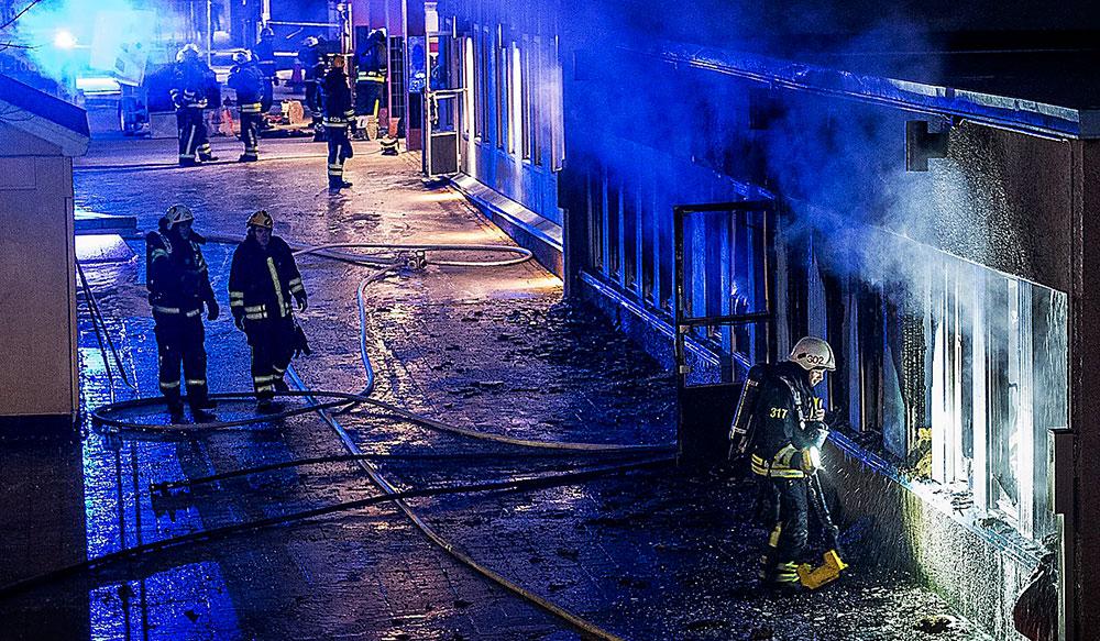 Branden i Dawamoskén i Eskilstuna på juldagen.