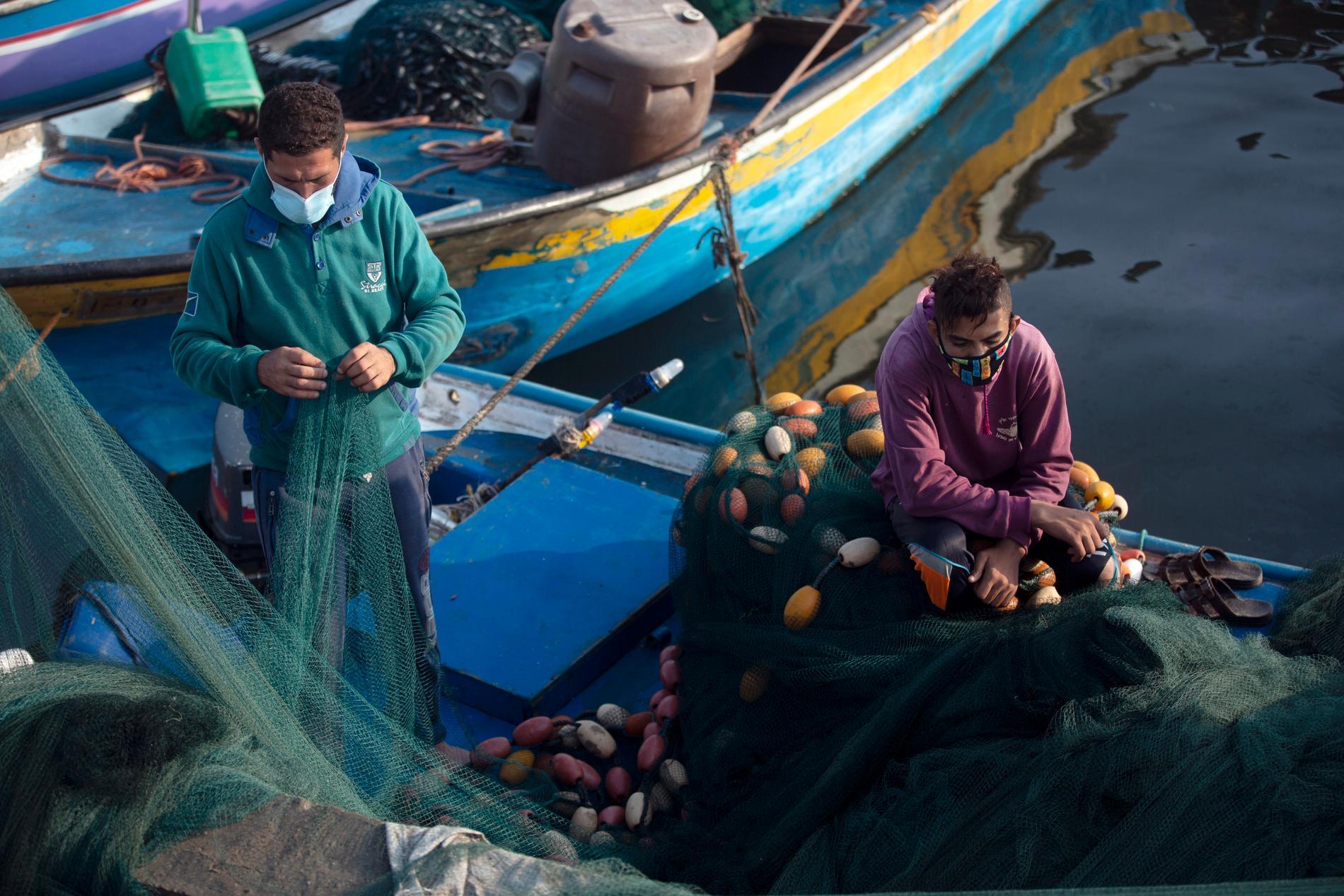 Palestinska fiskare i Gaza. Arkivbild.