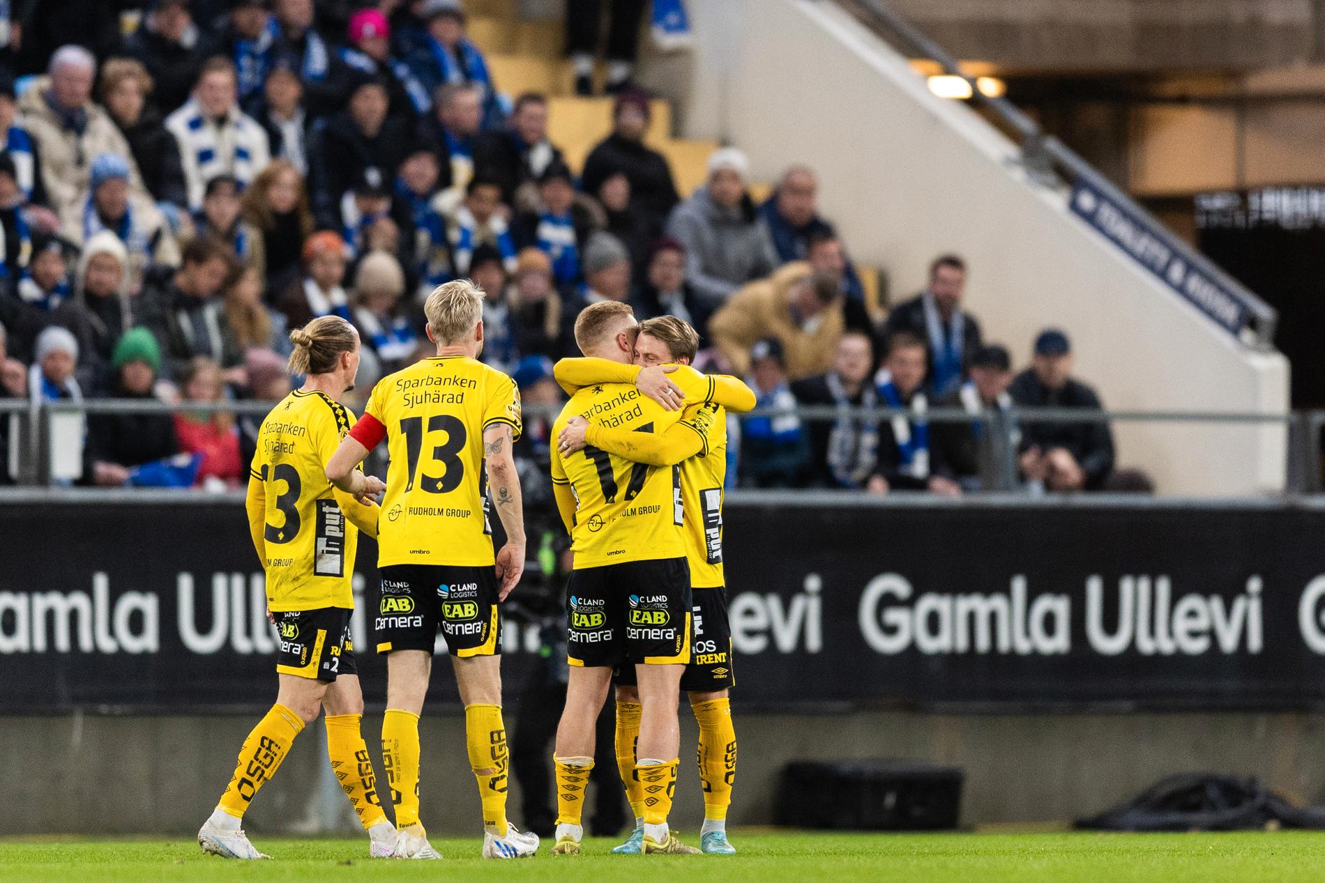 Jubel i Elfsborg efter Per Fricks 1–0-mål.