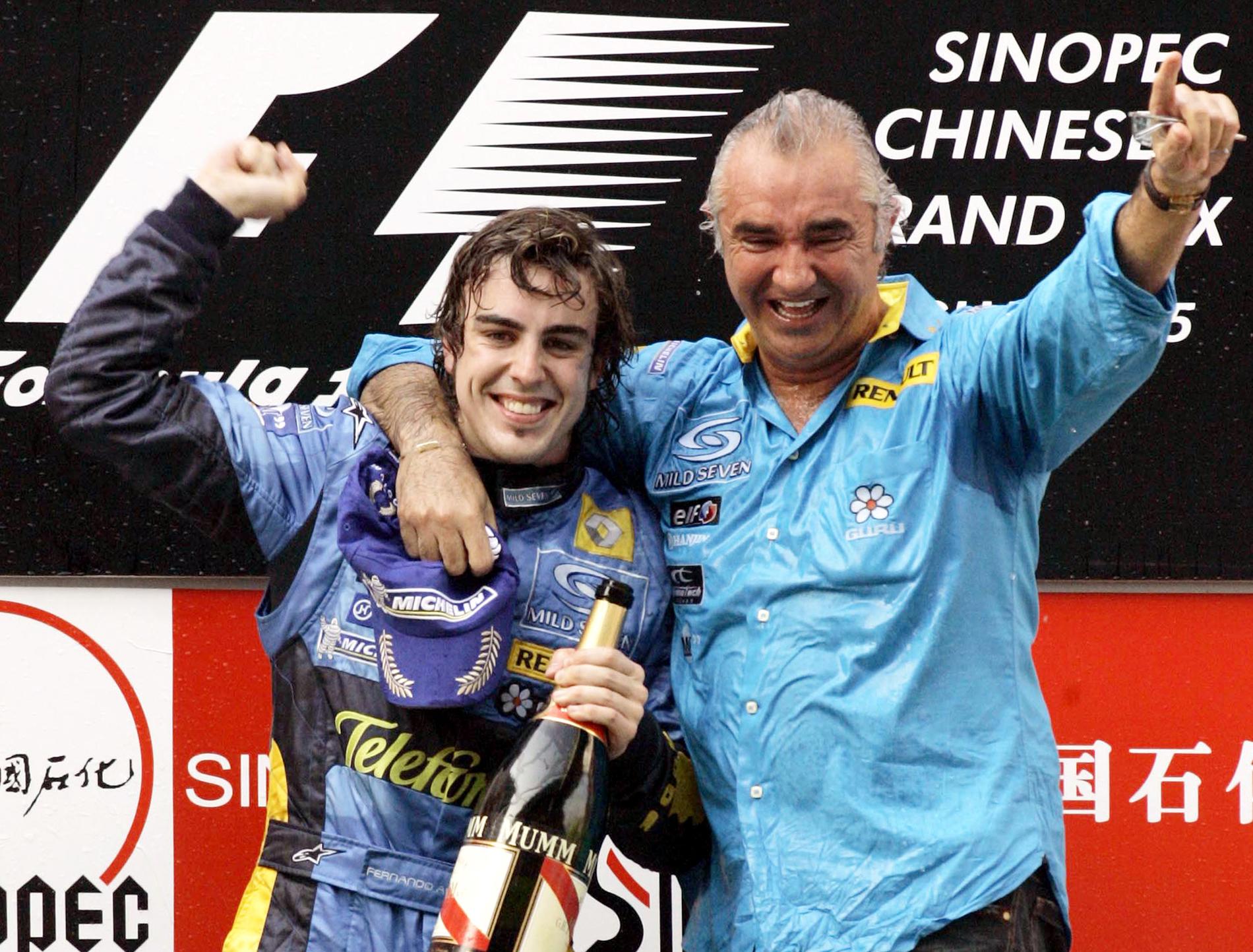Fernando Alonso och Flavio Briatore – en duo som var inblandad i ”Crash gate”