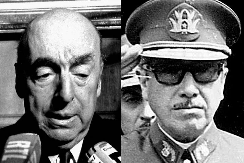Poeten Pablo Neruda och kuppgeneralen Pinochet.