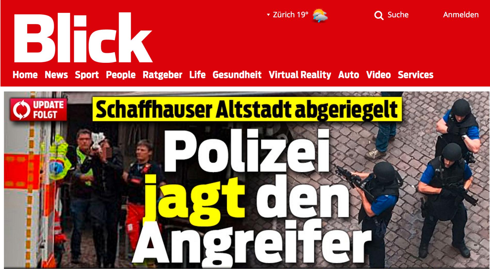 Sschweiziska tidningen Blick.