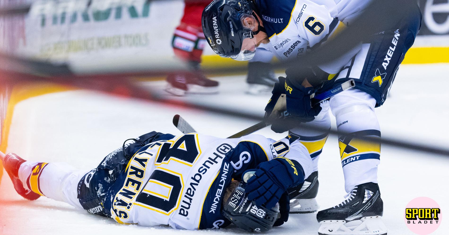 Oskar Stål-Lyrenäs i HV71 skadad