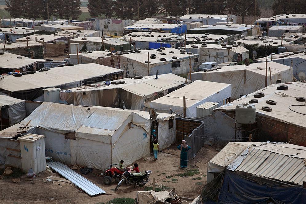 Flyktingläger i Libanon.