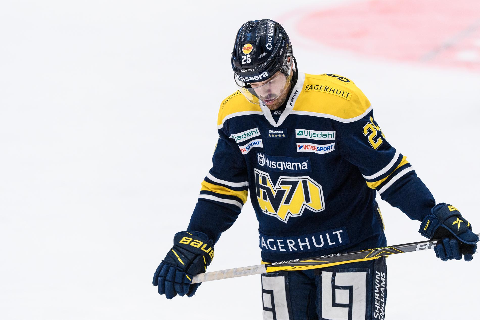 Axel Holmströms HV71 är två förluster från Hockeyallsvenskan. 