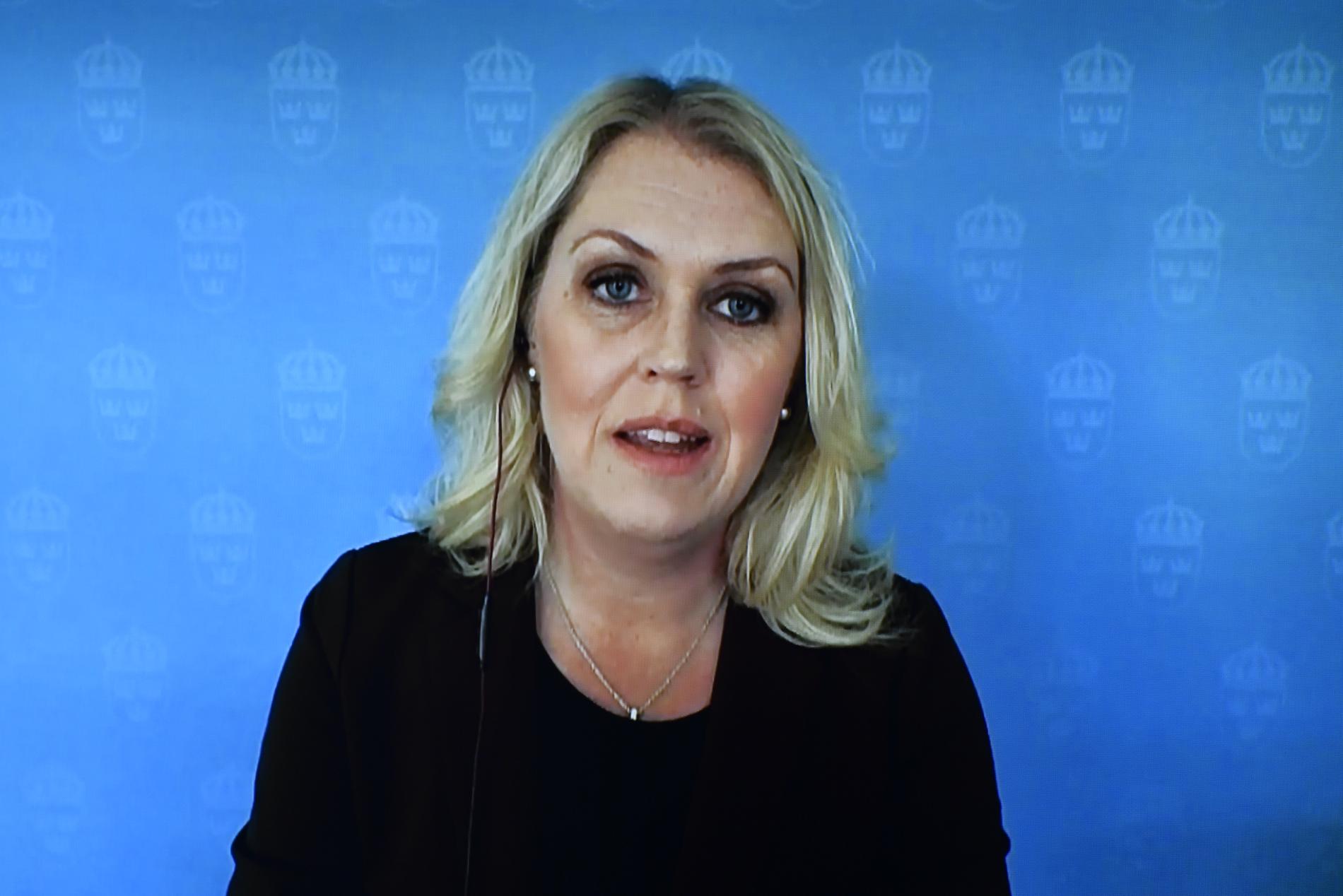 Socialminister Lena Hallengren (S) får nej från riksdagen på förslaget till narkotikastrategi. Arkivbild.