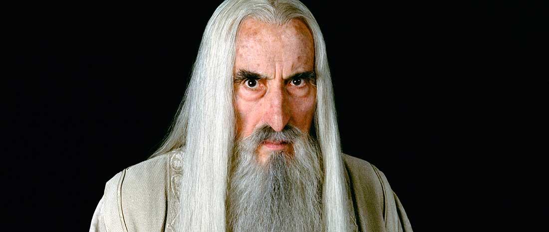 Christopher Lee som Saruman.