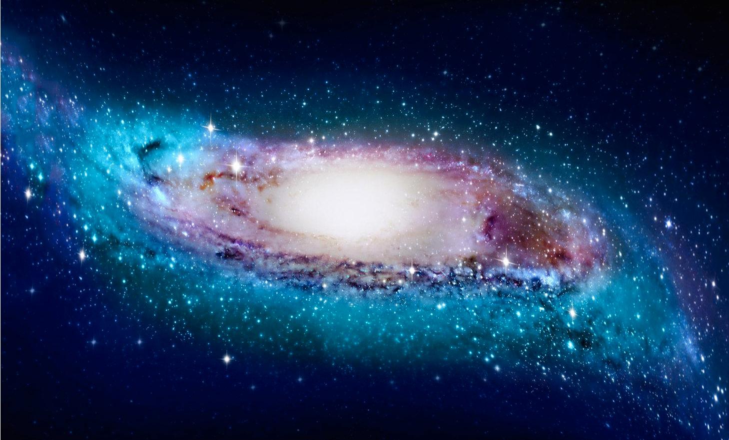 Vår egen galax är inte platt, snarare förvriden i en S-form. Illustrationen visar hur forskarna tänker sig att den ser ut.