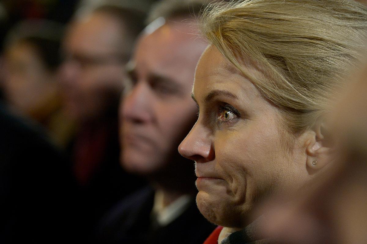 Danmarks statsminister Helle Thorning-Schmidt hade svårt att hålla tillbaka tårarna.