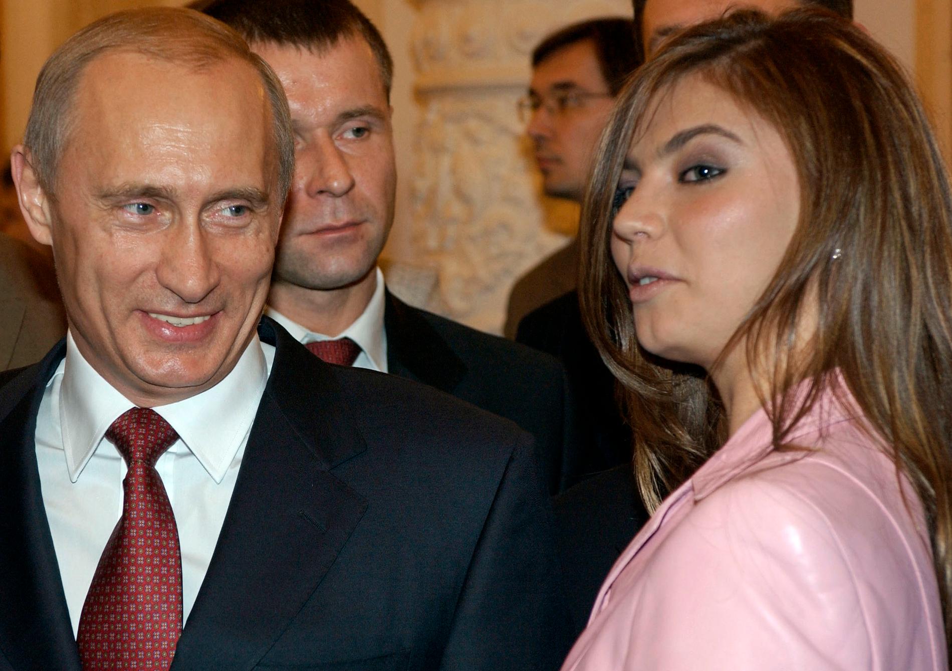 Vladimir Putin tillsammans med Alina Kabajeva.