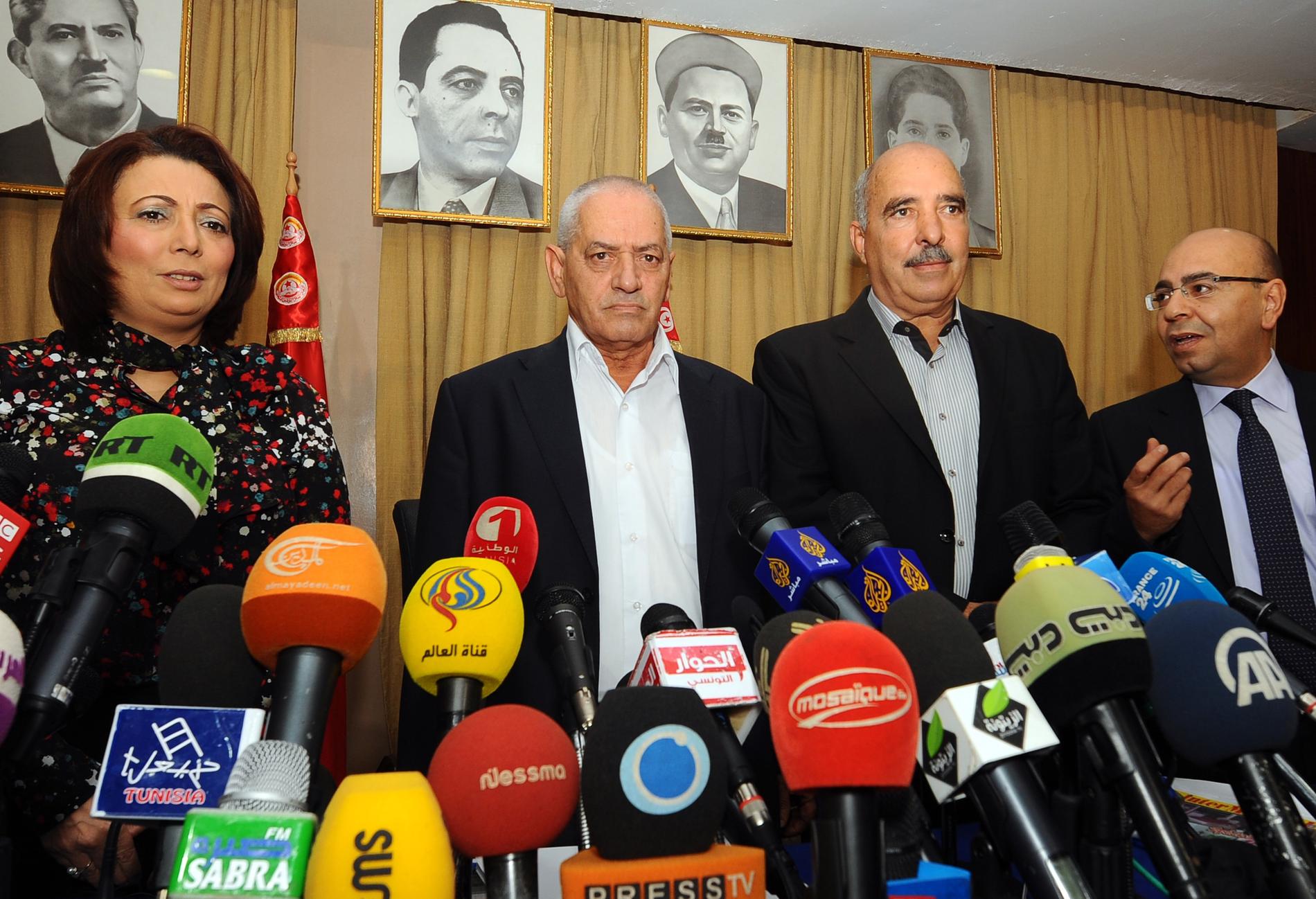 Medlemmar av ”Tunisian national dialogue quartet” på en bild från 2013.