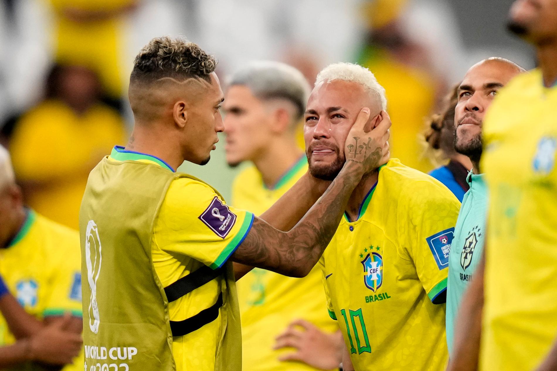 Neymar i tårar efter uttåget ur VM.