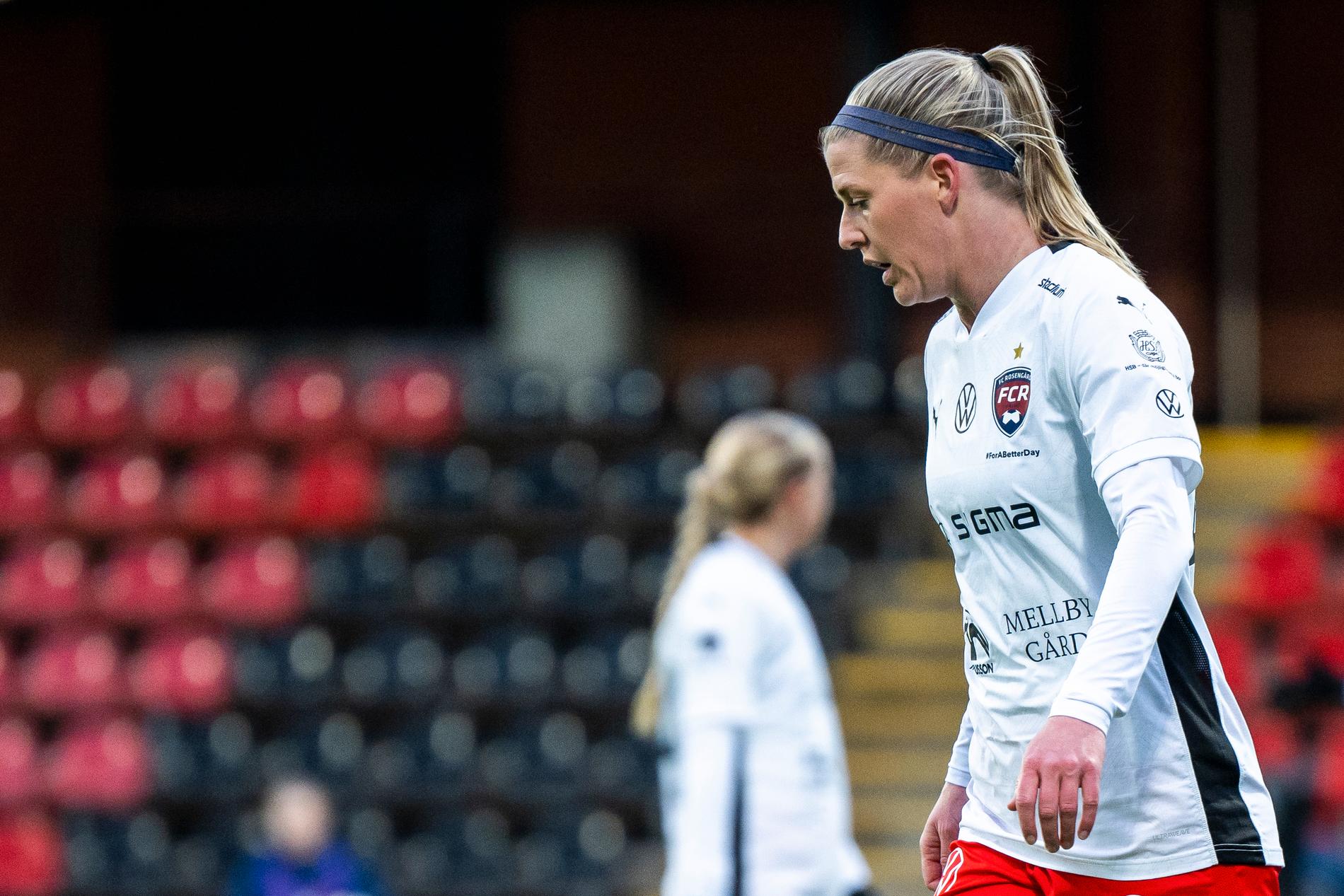 FC Rosengårds Olivia Schough deppar.
