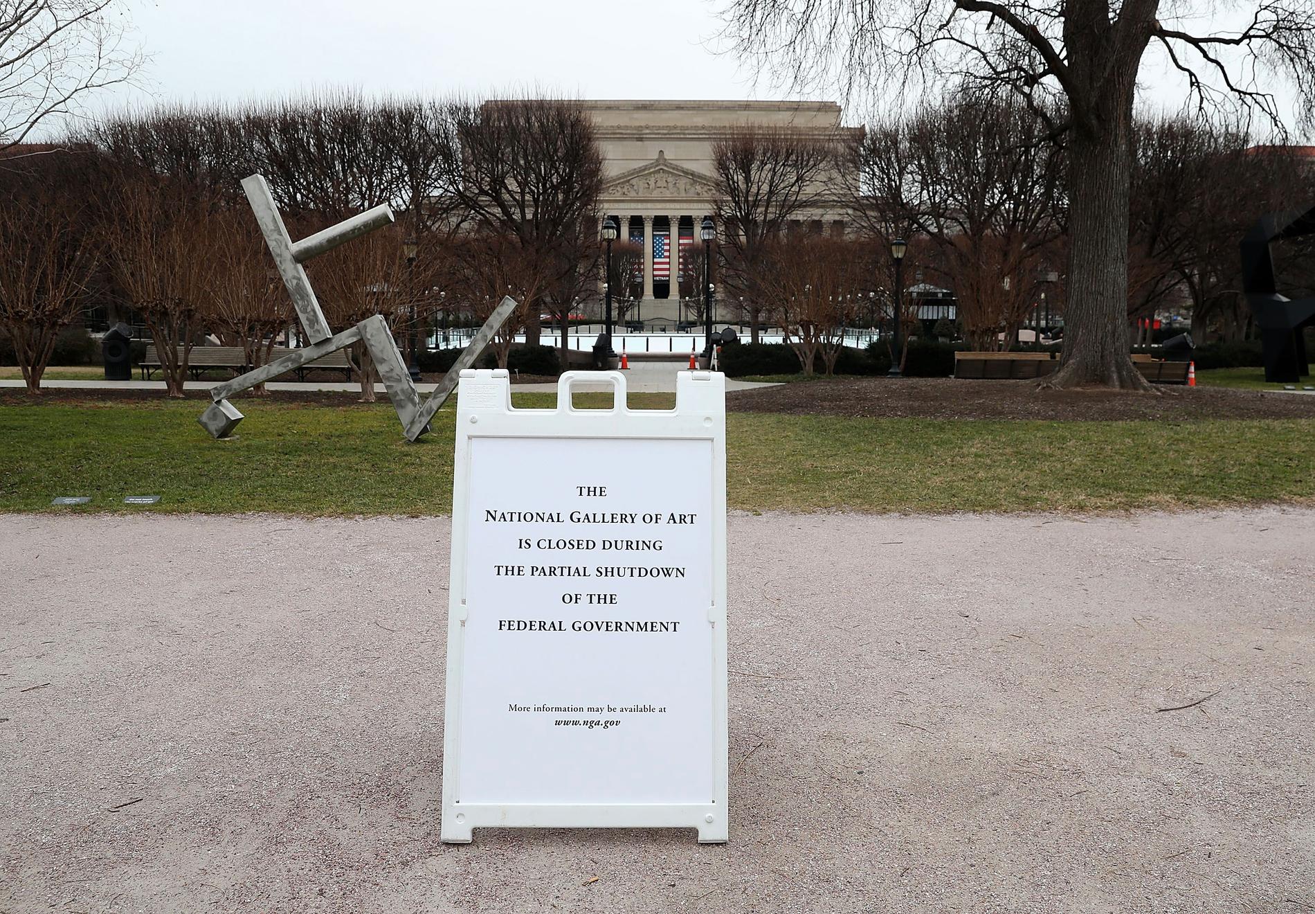 National Gallery of Art i Washington håller stängt. 