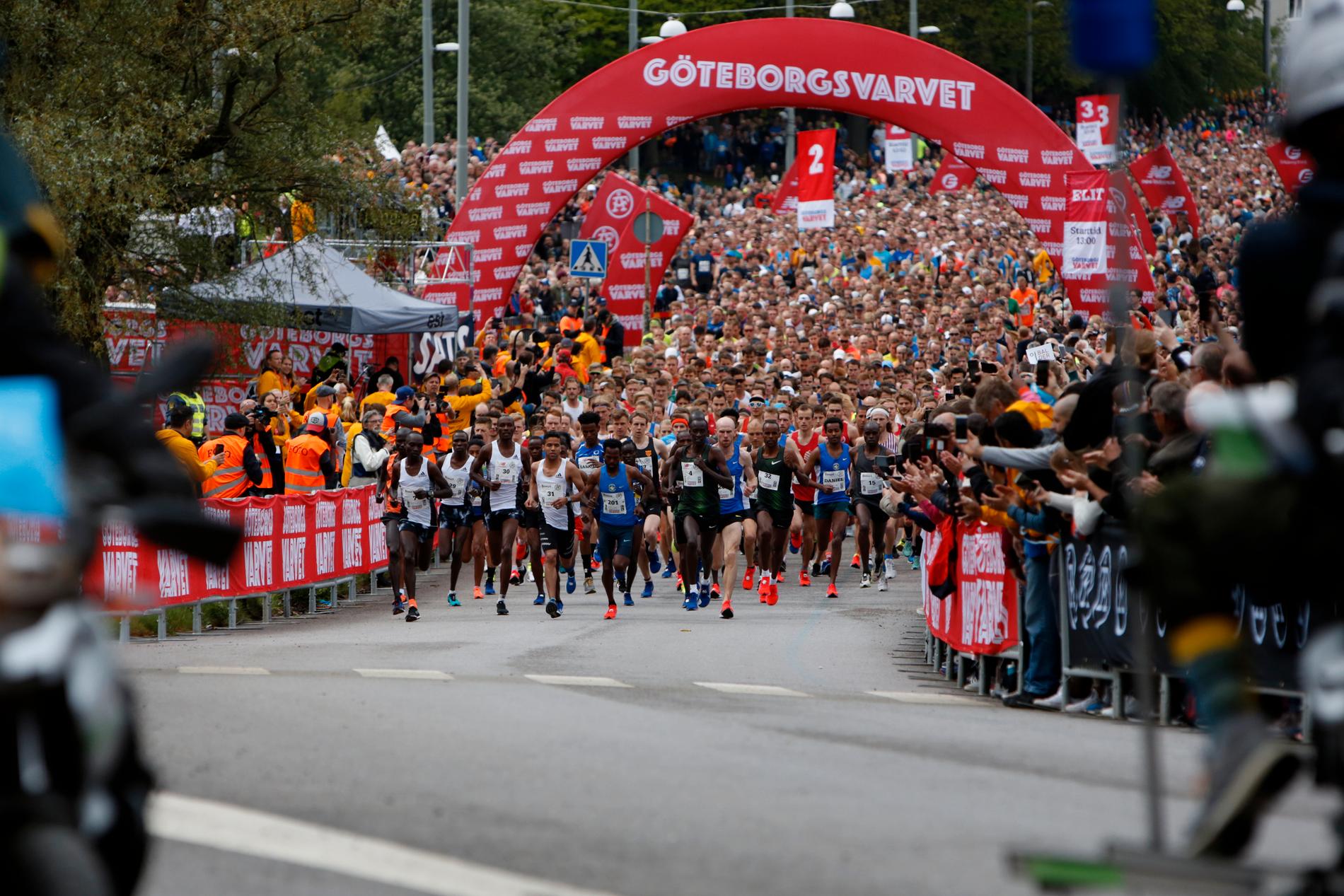 Cirka 55 000 löpare var anmälda till årets Göteborgsvarv.