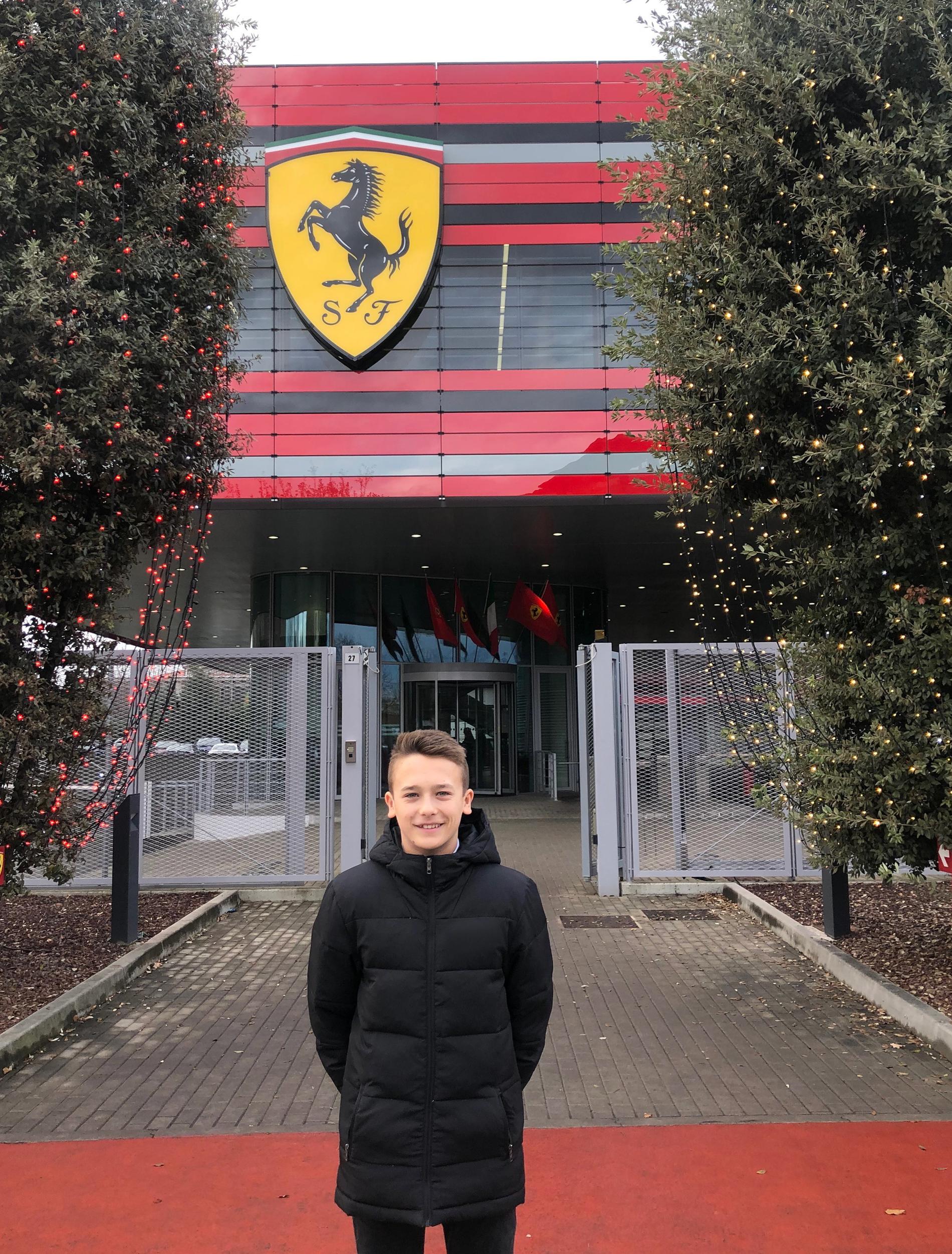 Dino Beganovic är bara 15 år, men klar för Ferrari.