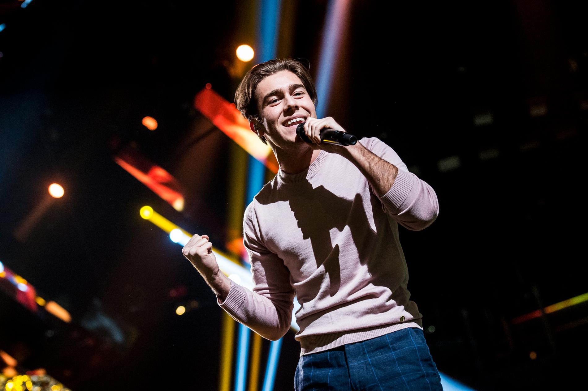 Benjamin Ingrosso i Melodifestivalen 2017.