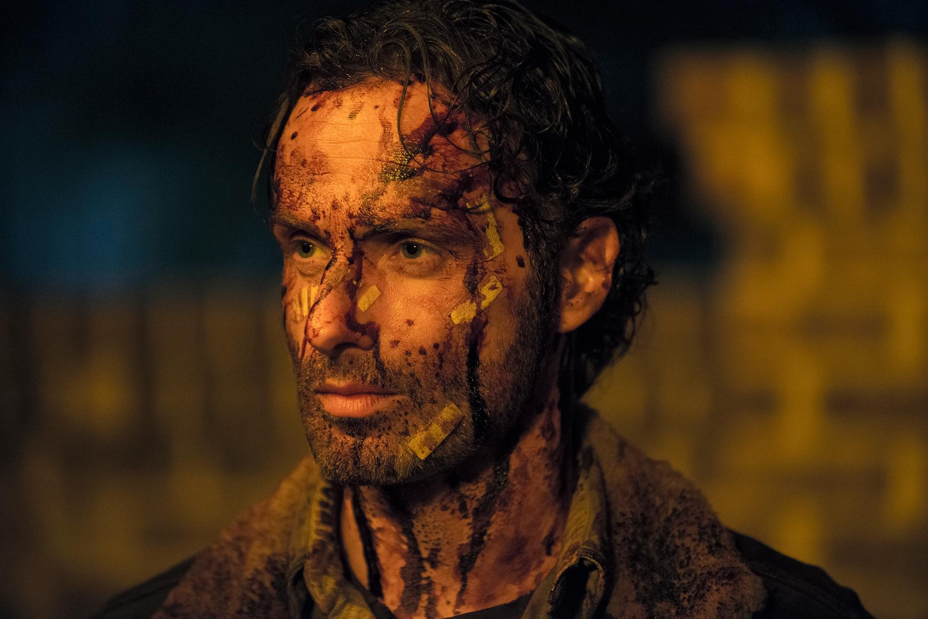 Andrew Lincoln som karaktären Rick Grimes. 